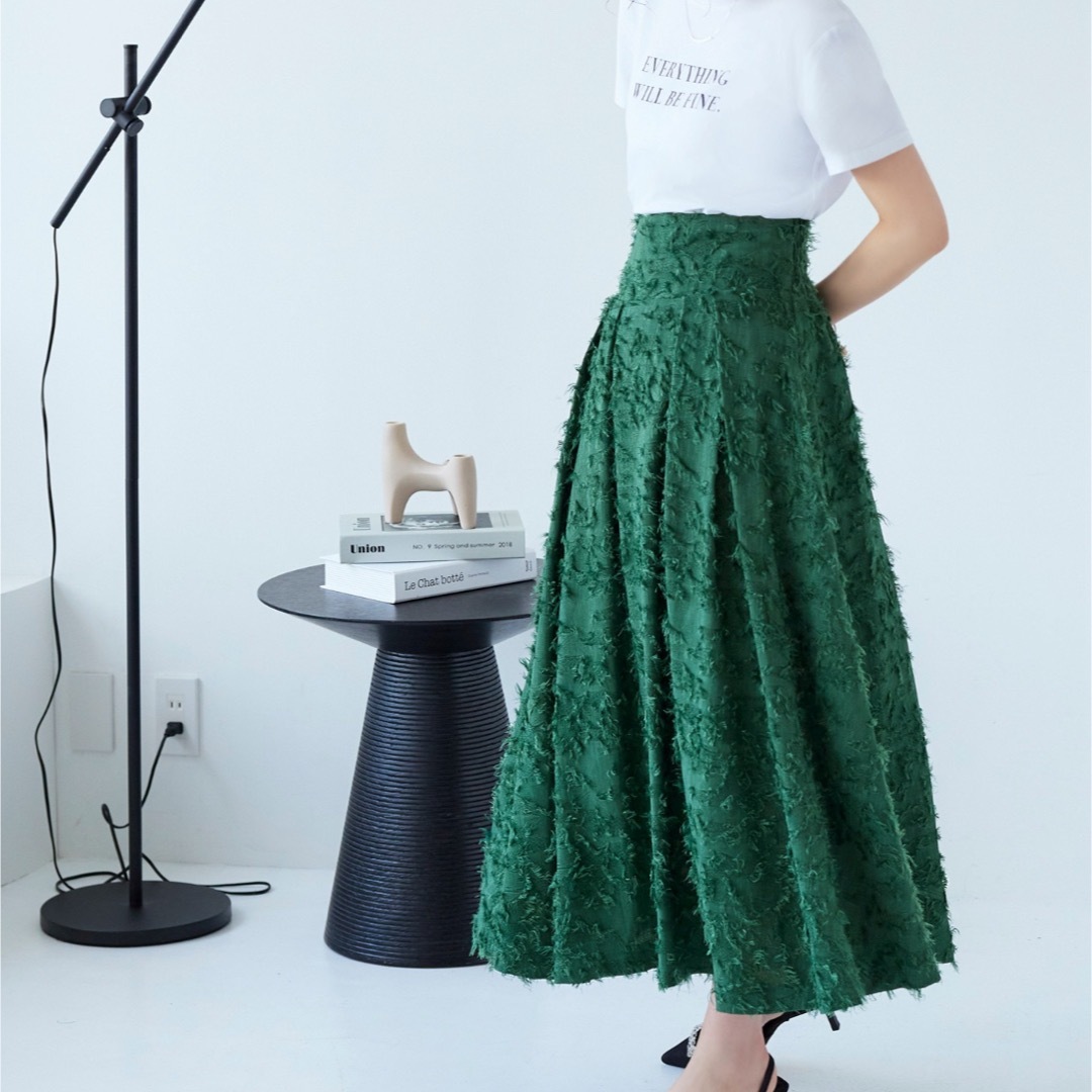 FRAY I.D(フレイアイディー)のLUIRUE BOUTIQUE ジャガードフレアスカート レディースのスカート(ロングスカート)の商品写真