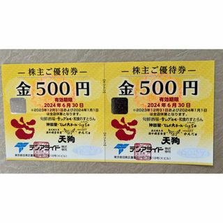 1000円分テンアライド　天狗株主優待(ニュース/総合)