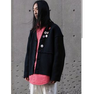 ALMOSTBLACK 22SS OVERSIZE KNIT CARDIGA(カーディガン)