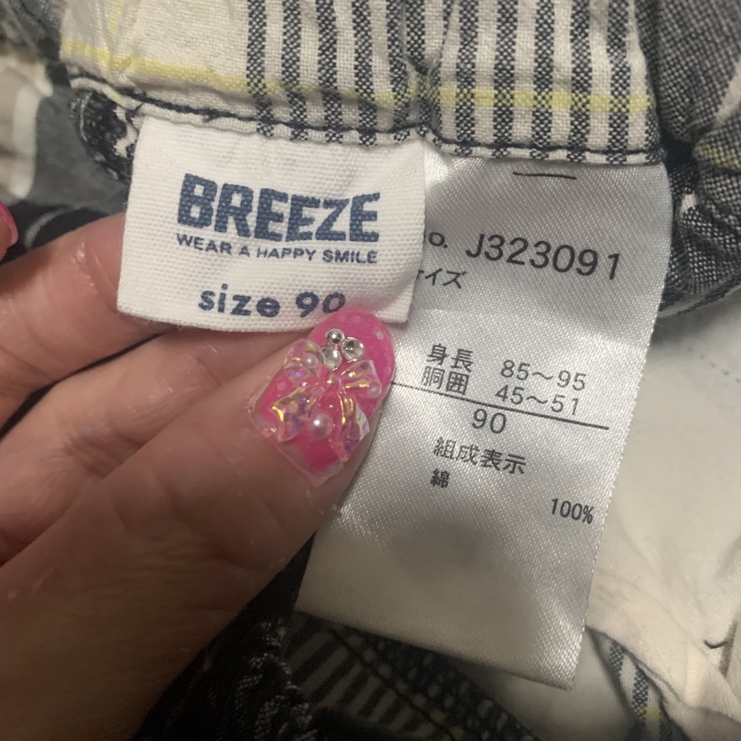 BREEZE(ブリーズ)の子ども服 ♡ 夏服 短パン ショーパン チェック モノトーン キッズ ベビー キッズ/ベビー/マタニティのキッズ服女の子用(90cm~)(パンツ/スパッツ)の商品写真