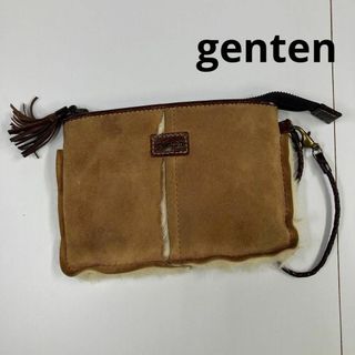 ゲンテン(genten)のgenten ゲンテン　ムートン　ポーチ　ミニポーチ　古着(ポーチ)