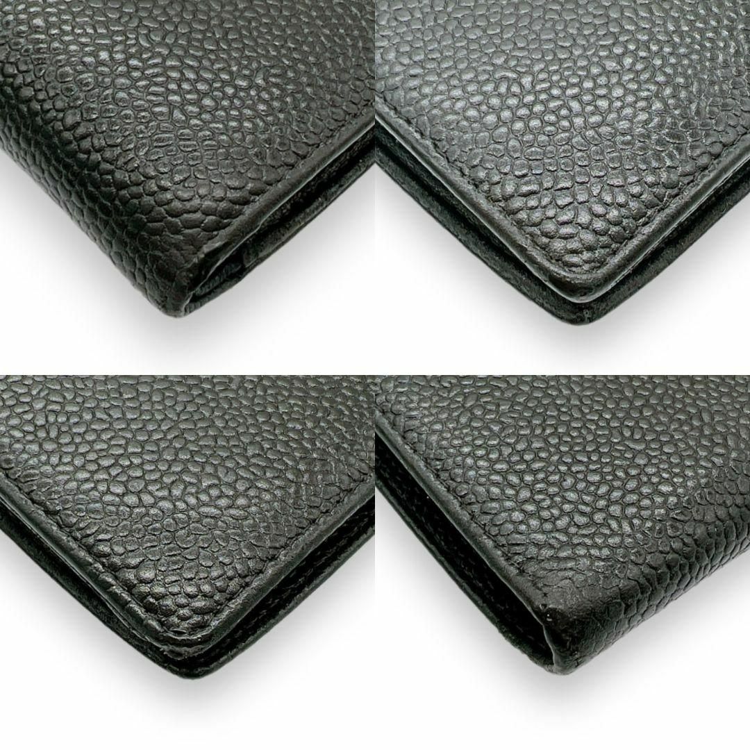 CHANEL(シャネル)のCHANEL シャネル キャビアスキン ココマーク 二つ折り財布 がま口 レディースのファッション小物(財布)の商品写真