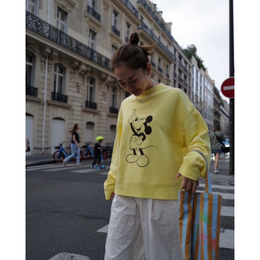 Ron Herman(ロンハーマン)のRH Vintage Mickey Sweat Shirt yellow XS レディースのトップス(トレーナー/スウェット)の商品写真