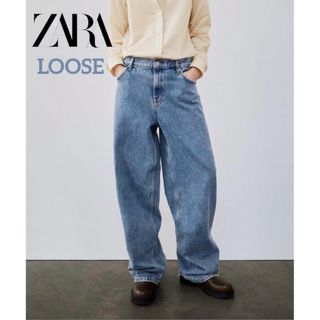 ザラ(ZARA)のZARA ZW LOOSE ミッドライズデニムパンツ 32(デニム/ジーンズ)