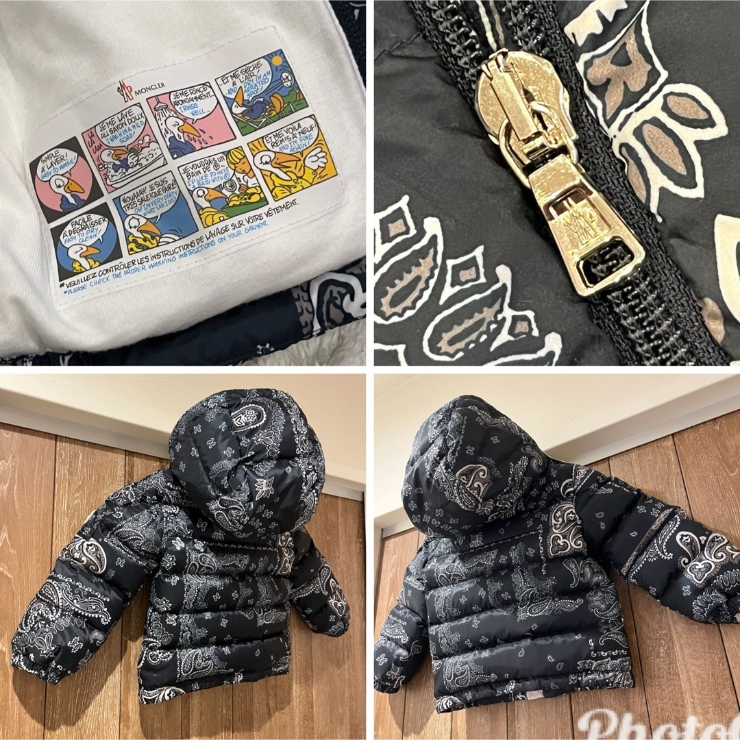 MONCLER(モンクレール)のMONCLERモンクレール　ペイズリー柄　ダウンジャケット　フード付　超美品 キッズ/ベビー/マタニティのキッズ服女の子用(90cm~)(ジャケット/上着)の商品写真