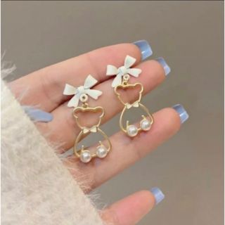 くまちゃんピアス♪リボン♪(ピアス)