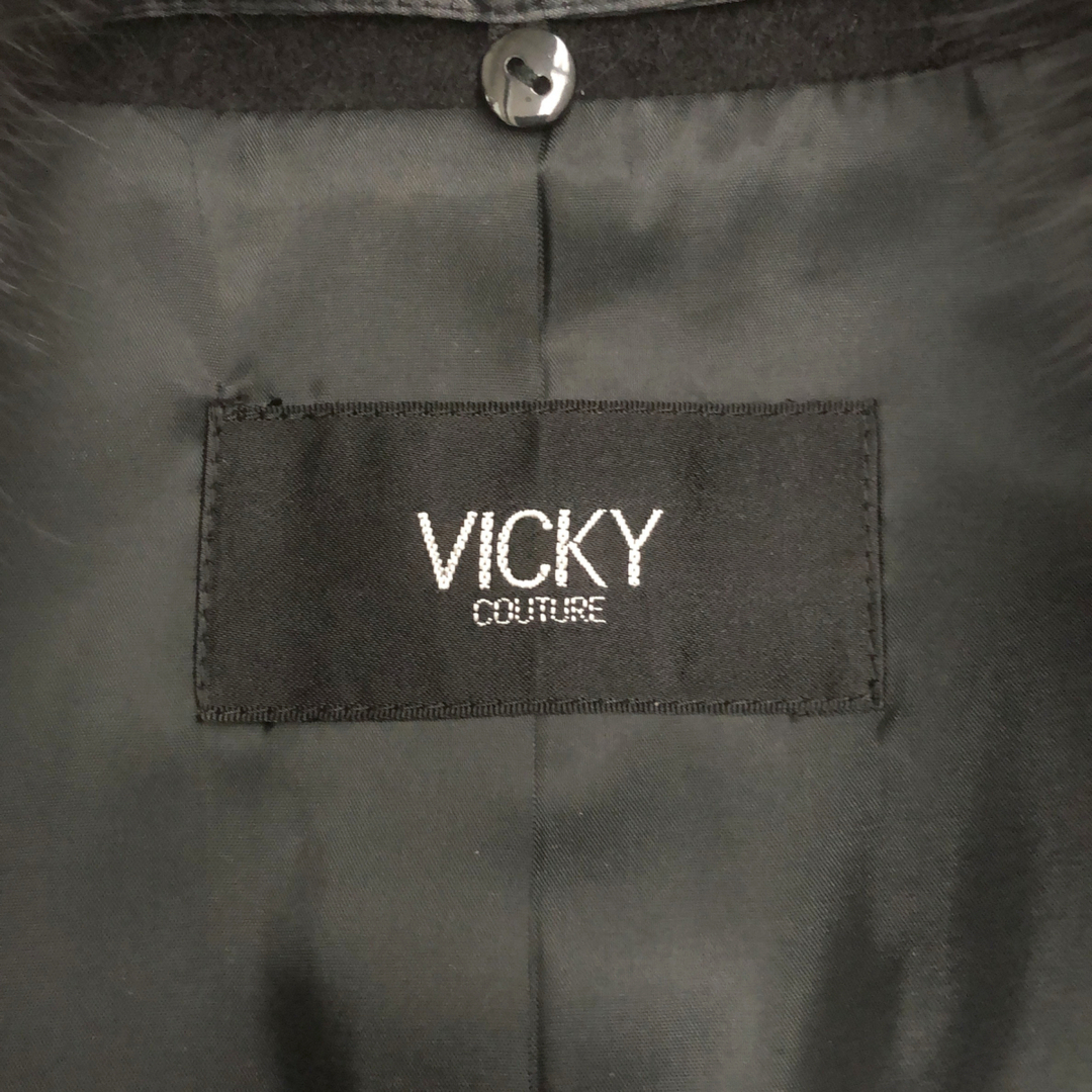 VICKY(ビッキー)のビッキー アンゴラ混ロングコート 2304-46054-2 5103571-00 レディースのジャケット/アウター(ロングコート)の商品写真