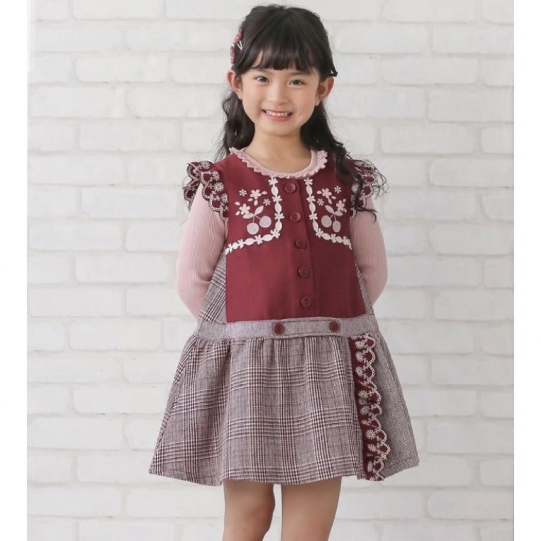 Souris(スーリー)のスーリー　チェリーワンピース キッズ/ベビー/マタニティのキッズ服女の子用(90cm~)(ワンピース)の商品写真