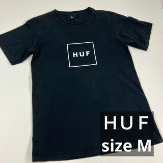 ハフ(HUF)のＨＵＦ　ハフ　Tシャツ　古着　ロゴ　ブラック　フェード(Tシャツ/カットソー(半袖/袖なし))