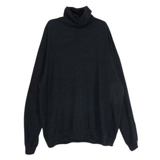 コモリ(COMOLI)のCOMOLI コモリ 21AW U03-05007 ウール天竺 タートルネック ロンT 長袖 Tシャツ カットソー ダークグレー系 3【中古】(Tシャツ/カットソー(七分/長袖))