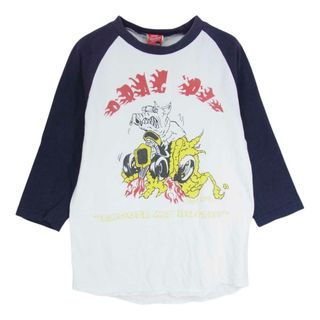 ステュディオダルチザン(STUDIO D'ARTISAN)のSTUDIO D’ARTISAN ステュディオダルチザン カットソー プリント ベースボール Tシャツ ネイビー系 M【中古】(Tシャツ/カットソー(七分/長袖))