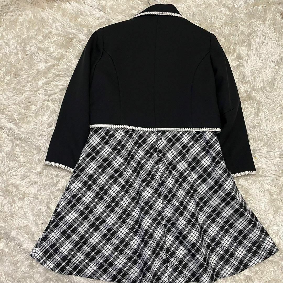 2点セット【リボンクルール】115cmフォーマルスーツ ブレザーワンピース キッズ/ベビー/マタニティのキッズ服女の子用(90cm~)(ドレス/フォーマル)の商品写真