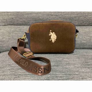 ユーエスポロアッスン(U.S. POLO ASSN.)のコーデュロイ クロスボディショルダーバッグ(ブラウン)(ショルダーバッグ)