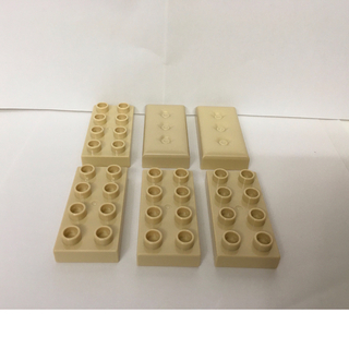 レゴデュプロ(レゴ デュプロ)のレゴ デュプロ 特殊 パーツ 薄い プレートブロック 2×4 ソファー ベージュ(積み木/ブロック)