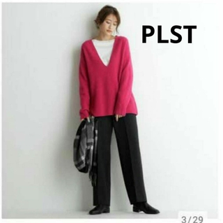 プラステ(PLST)のPLST プレシャスウールディープVネックセーター(ニット/セーター)