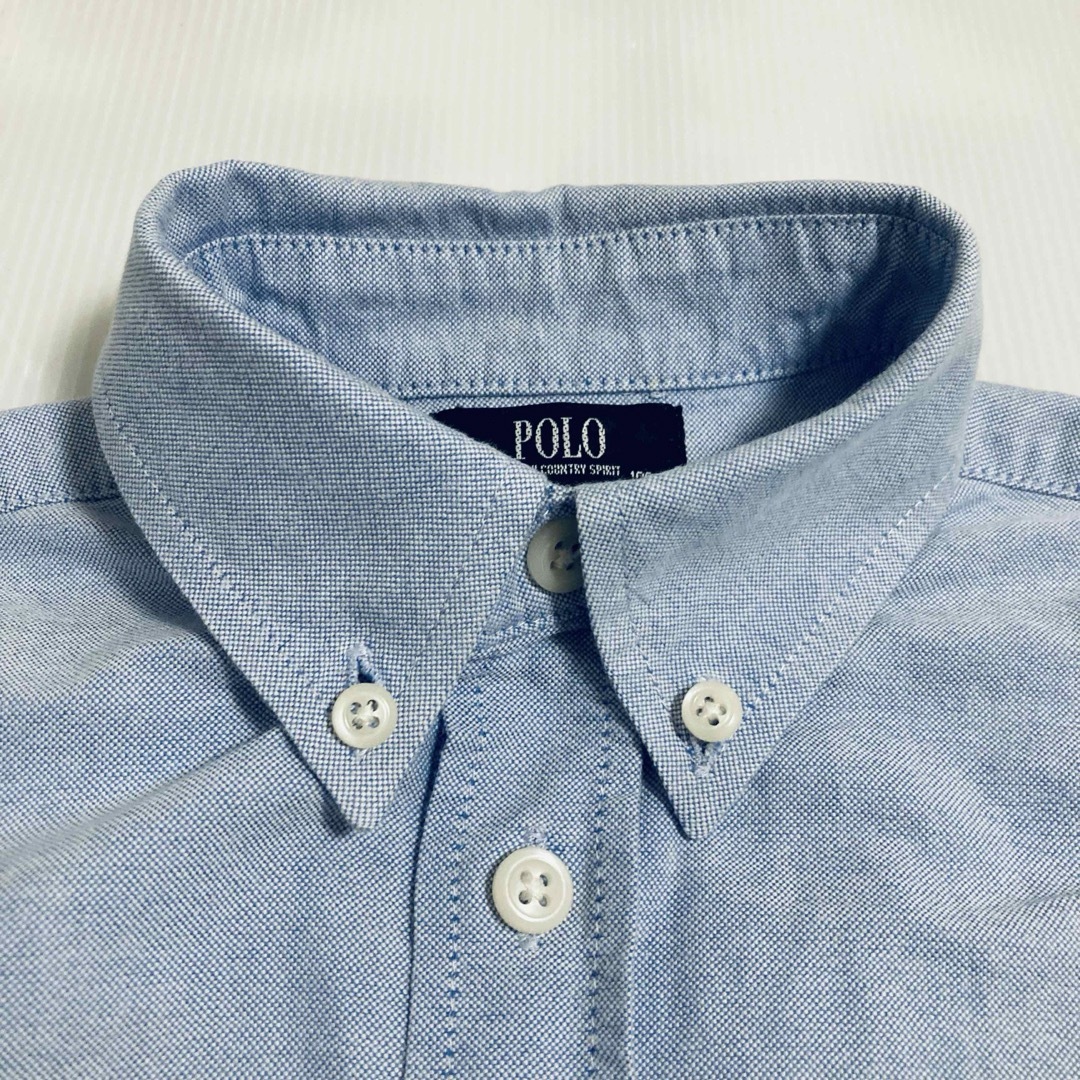 POLO RALPH LAUREN(ポロラルフローレン)の【POLO・万能シャツ】コットン　長袖　シャツ（100サイズ）予備ボタン付き キッズ/ベビー/マタニティのキッズ服男の子用(90cm~)(Tシャツ/カットソー)の商品写真