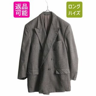 90s USA製 BURBERRYS PRORSUM ダブルブレスト テーラード ジャケット メンズ L 程/ 旧タグ オールド バーバリー プローサム ブレザー 濃灰(テーラードジャケット)