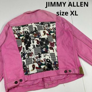 JIMMY ALLEN デニムジャケット　ピンク　リメイク　古着　XL 90's(Gジャン/デニムジャケット)