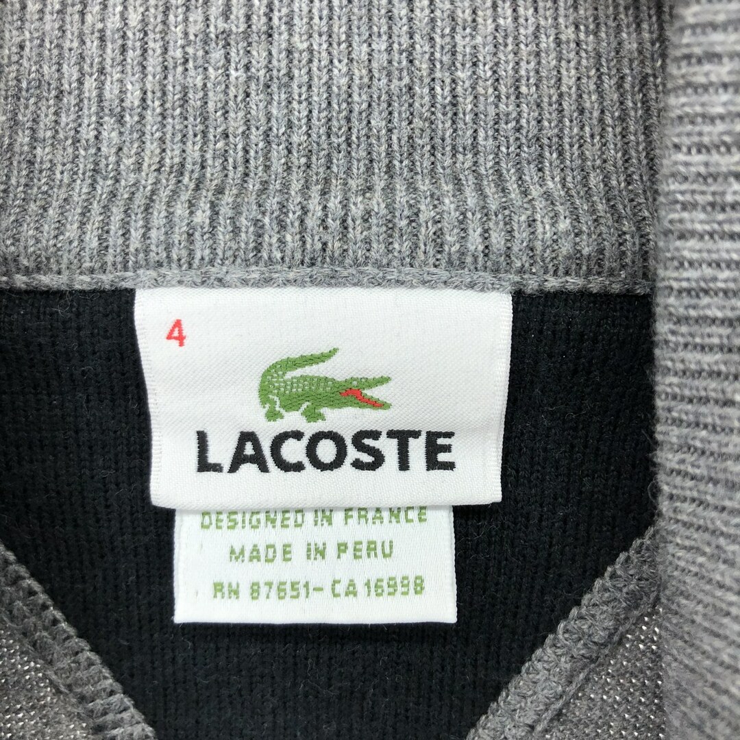 LACOSTE(ラコステ)の古着 ラコステ LACOSTE コットンニットハーフジップセーター メンズL /eaa416207 メンズのトップス(ニット/セーター)の商品写真