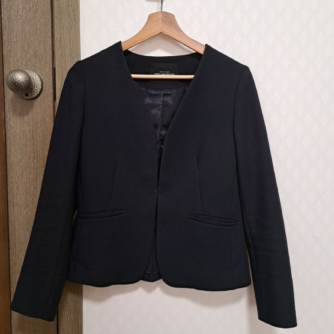 UNITED ARROWS green label relaxing(ユナイテッドアローズグリーンレーベルリラクシング)のグリーンレーベルリラクシング　ノーカラージャケット　ジャケット　36 レディースのジャケット/アウター(ノーカラージャケット)の商品写真