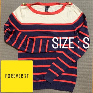 フォーエバートゥエンティーワン(FOREVER 21)の※プロフ必読【FOREVER21】薄手 ニット トップス カットソー Sサイズ(カットソー(長袖/七分))