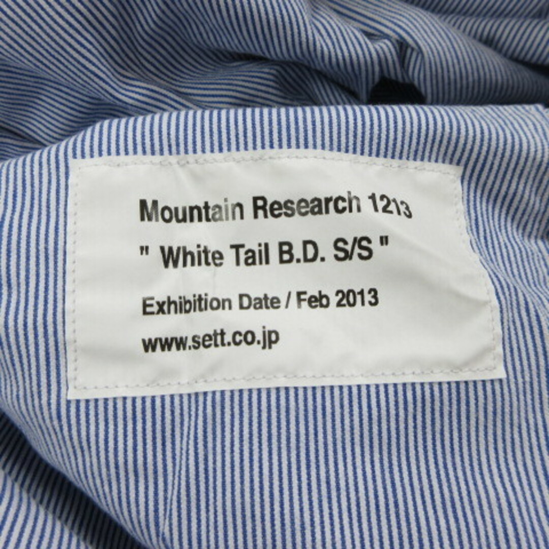 MOUNTAIN RESEARCH(マウンテンリサーチ)のマウンテンリサーチ シャツ 半袖 ボタンダウン ブレーメン 刺繍 S 青 白 メンズのトップス(シャツ)の商品写真