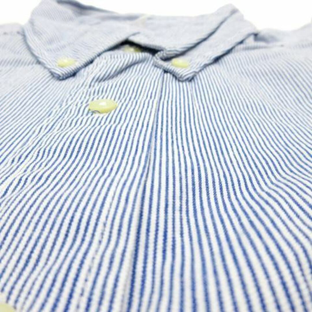 MOUNTAIN RESEARCH(マウンテンリサーチ)のマウンテンリサーチ シャツ 半袖 ボタンダウン ブレーメン 刺繍 S 青 白 メンズのトップス(シャツ)の商品写真