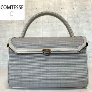 コンテス(COMTESSE)の【美品】COMTESSE ジャッキー ホースヘア×レザー グレー ハンドバッグ(ハンドバッグ)