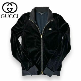 グッチ(Gucci)の【美品】GUCCI インターロッキング GG ベロア  ジャージ S イタリア製(ブルゾン)