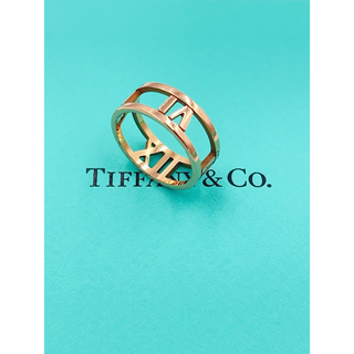 Tiffany & Co. - ティファニー ミルグレイン リング 8号 K18 PT950 箱