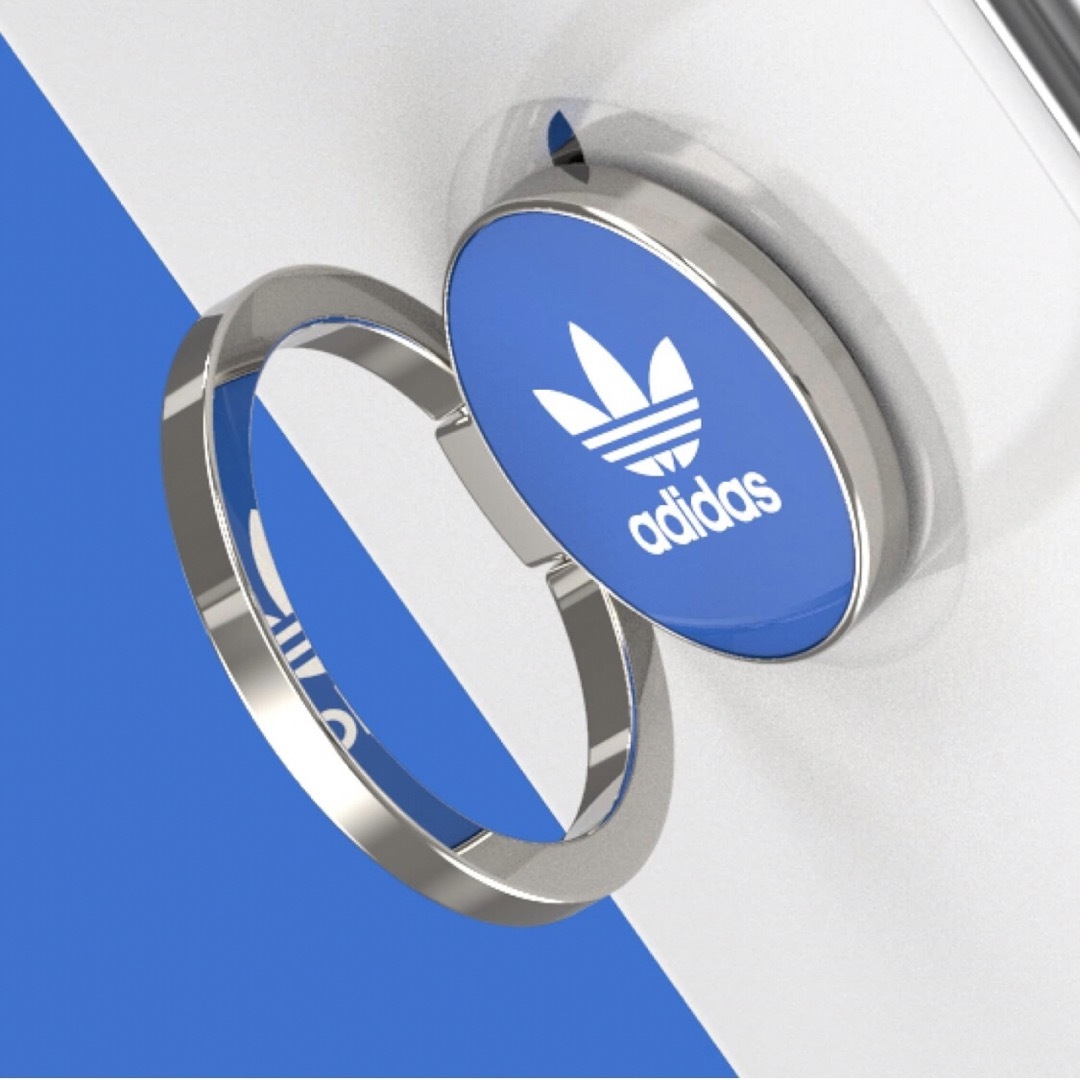 adidas(アディダス)のadidas スマホリング アディダスオリジナルス　携帯　スマホ ハンドメイドのスマホケース/アクセサリー(スマホストラップ/チャーム)の商品写真