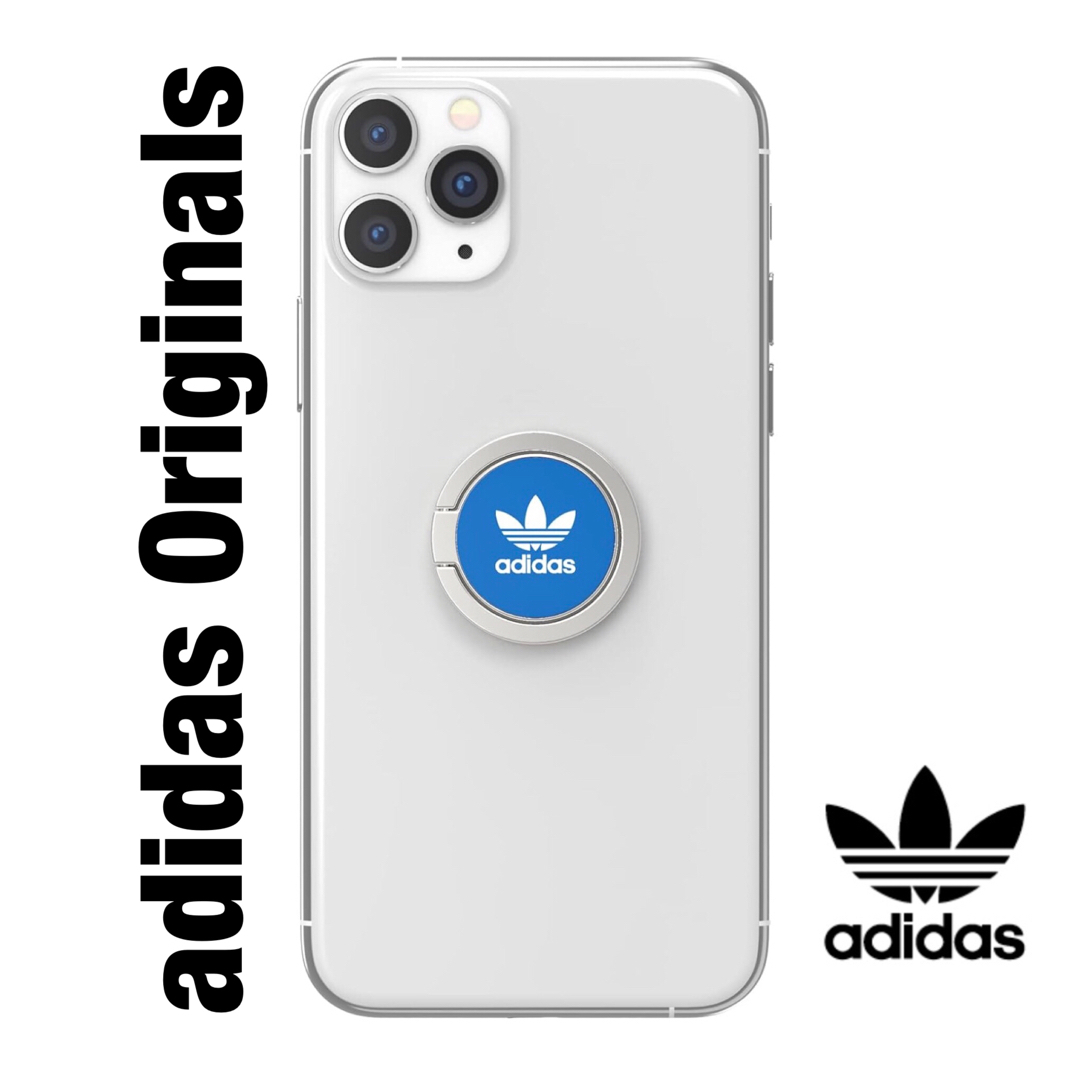 adidas(アディダス)のadidas スマホリング アディダスオリジナルス　携帯　スマホ ハンドメイドのスマホケース/アクセサリー(スマホストラップ/チャーム)の商品写真