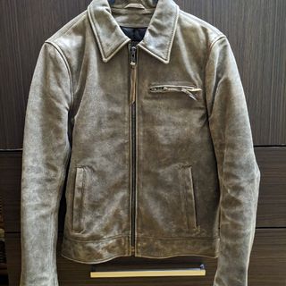 リューグーレザーズ(Liugoo Leathers)のLiugoo Leathers 本革 トラッカージャケット SRY08A(ライダースジャケット)