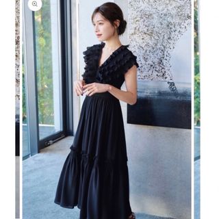 アニュアンス(ánuans)のPleats collar Chiffon Dress(ロングワンピース/マキシワンピース)