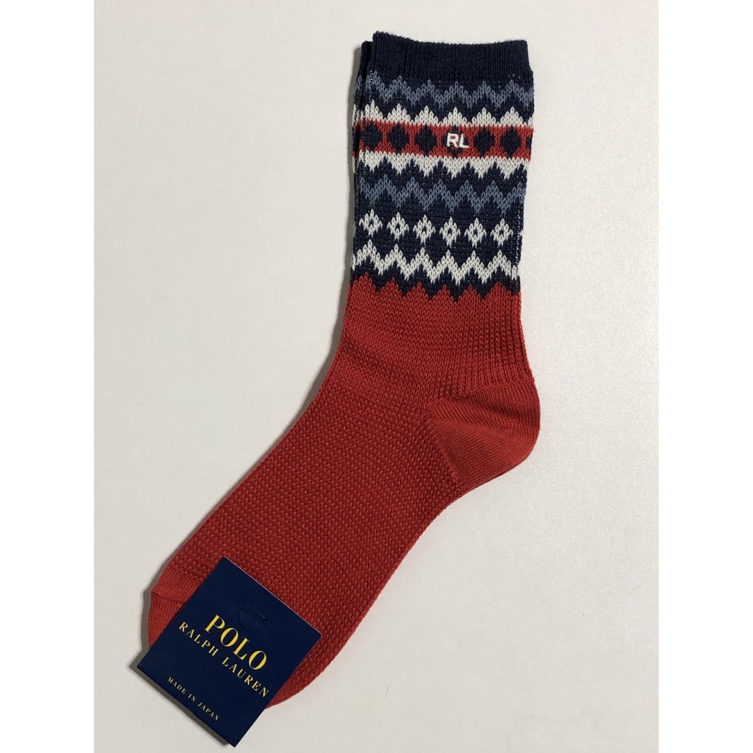 POLO RALPH LAUREN(ポロラルフローレン)の2足セット　赤&ネイビー　ポロラルフローレン  ソックス　ポロソックス　靴下 レディースのレッグウェア(ソックス)の商品写真