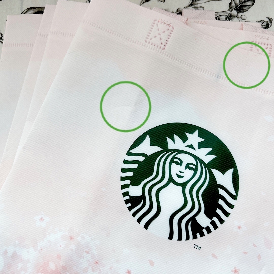 Starbucks Coffee(スターバックスコーヒー)のスターバックス 韓国 さくら ノベルティ ショッパー エコバッグ 1枚(傷有り) レディースのバッグ(エコバッグ)の商品写真