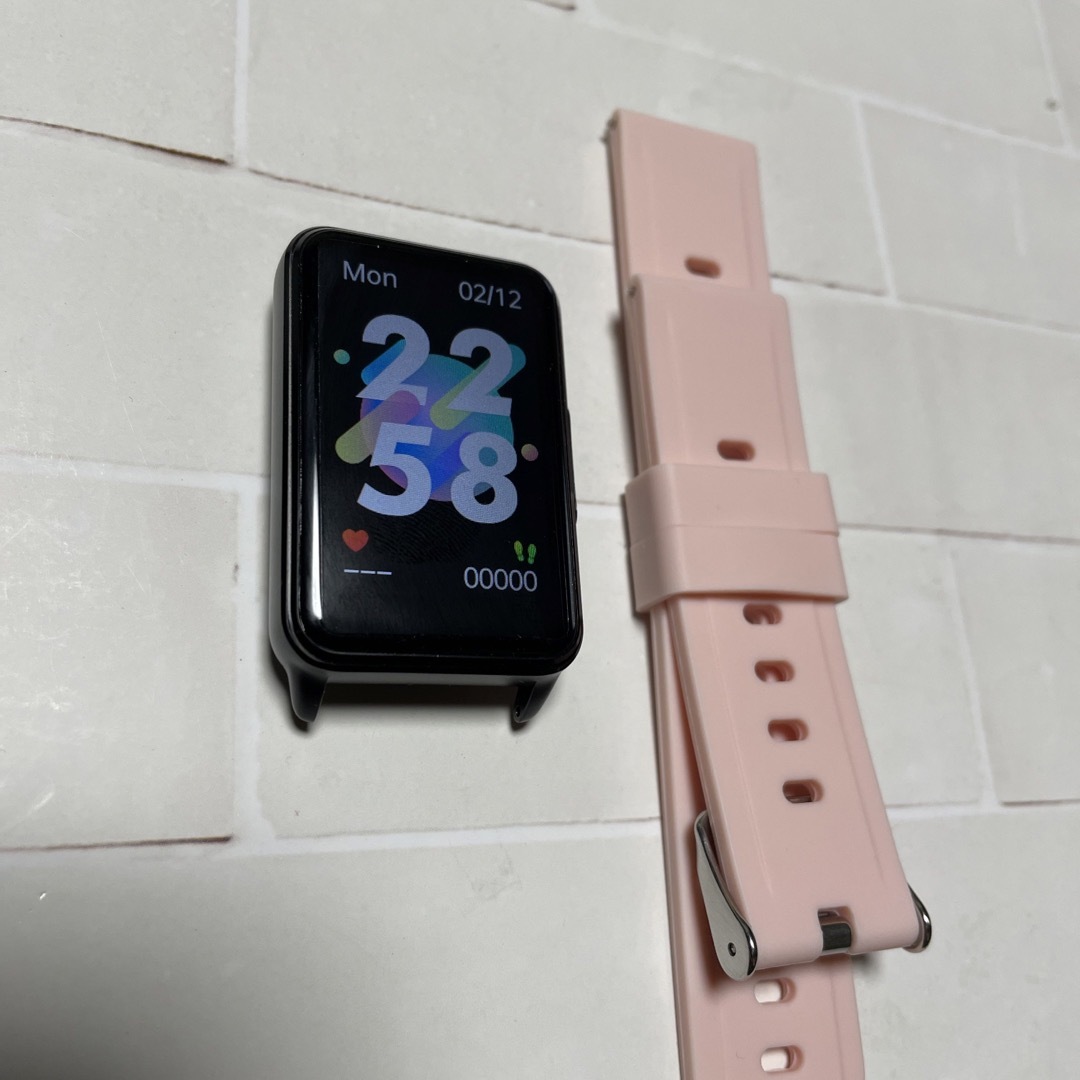 スマートウォッチ　健康管理　ピンク メンズの時計(腕時計(デジタル))の商品写真