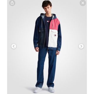 トミージーンズ(TOMMY JEANS)の限定 TOMMY HILFIGER JEANS アーカイブデニムフードジャケット(Gジャン/デニムジャケット)