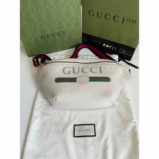 Gucci - グッチ GUCCI グッチプリント ロゴ レザー ボディバッグ