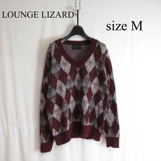 ラウンジリザード(LOUNGE LIZARD)のLOUNGE LIZARD モヘヤ アーガイル チェック ニット セーター 3(ニット/セーター)