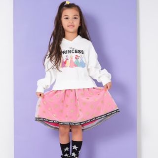 エックスガールステージス(X-girl Stages)の新品　完売　エックスガール　ディズニー　プリンセス長袖ワンピース(ワンピース)