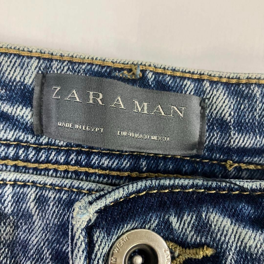 ZARA - ZARA Man クラッシュデニム ダメージ加工 ストレッチ ケミカル