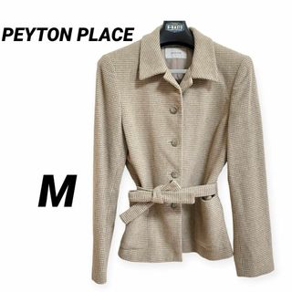 ペイトンプレイス(Peyton Place)の◆PEYTON　PLACE　ウール　襟付きジャケット　М　ベルト付き　ベージュ　(その他)