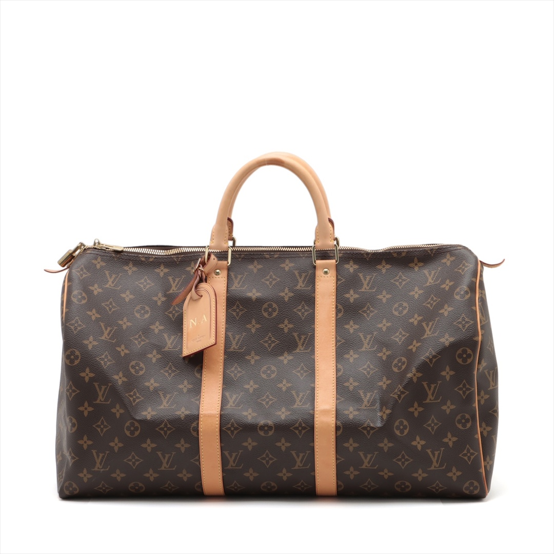 LOUIS VUITTON(ルイヴィトン)の美品 ルイヴィトン モノグラム キーポル50 レザー ボストン バッグ トート 出張 旅行 トランク 本革 メンズ MMM N32-1 メンズのバッグ(ボストンバッグ)の商品写真