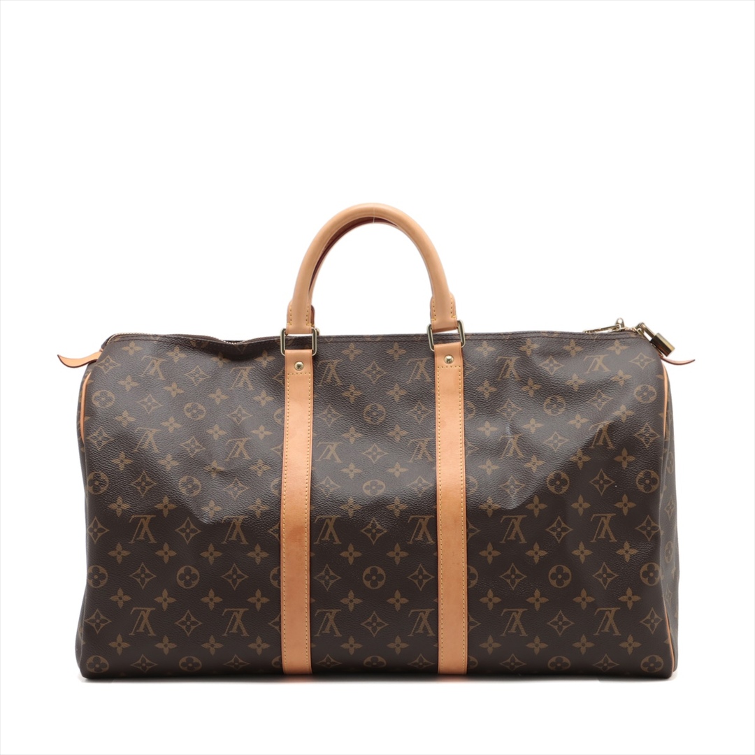 LOUIS VUITTON(ルイヴィトン)の美品 ルイヴィトン モノグラム キーポル50 レザー ボストン バッグ トート 出張 旅行 トランク 本革 メンズ MMM N32-1 メンズのバッグ(ボストンバッグ)の商品写真