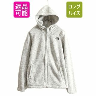 ザノースフェイス(THE NORTH FACE)のUS企画 ノースフェイス フリース パーカー ジャケット レディース M / The North face ジャンパー フルジップ セーター ハイネック グレー(ブルゾン)