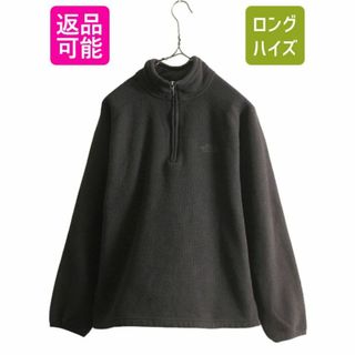 ザノースフェイス(THE NORTH FACE)のノースフェイス ワッフル フリース ジャケット メンズ S / 古着 The North Face アウトドア ブルゾン プルオーバー ハーフジップ ブラック(ブルゾン)