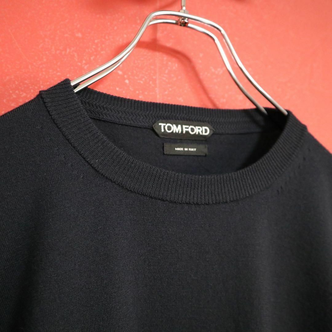 TOM FORD(トムフォード)の【極美品】TOM FORD トムフォード 袖＆裾 切り替えデザイン ニット メンズのトップス(ニット/セーター)の商品写真