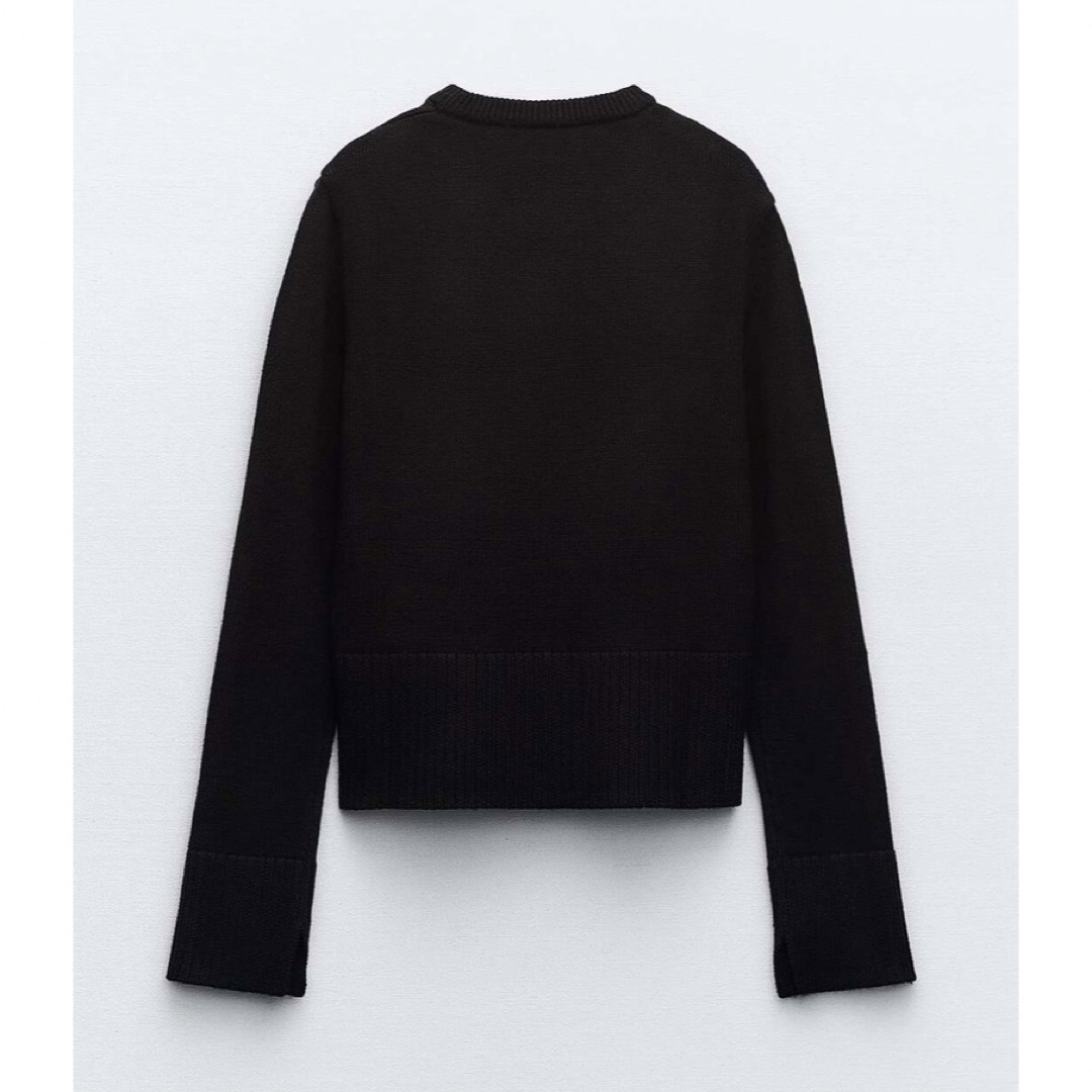 ZARA(ザラ)のCROPPED KNIT SWEATER WITH SLITS 3519123 レディースのトップス(ニット/セーター)の商品写真