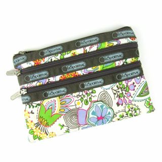 レスポートサック(LeSportsac)のレスポートサック ポーチ 花柄 ナイロン マルチケース 小物入れ ブランド レディース ホワイト LeSportsac(ポーチ)